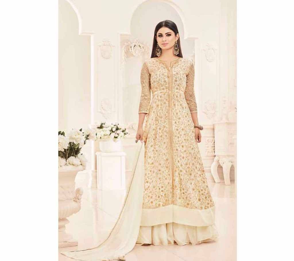 Indian Unstitched Georgette Embroidered Lehanga Suit