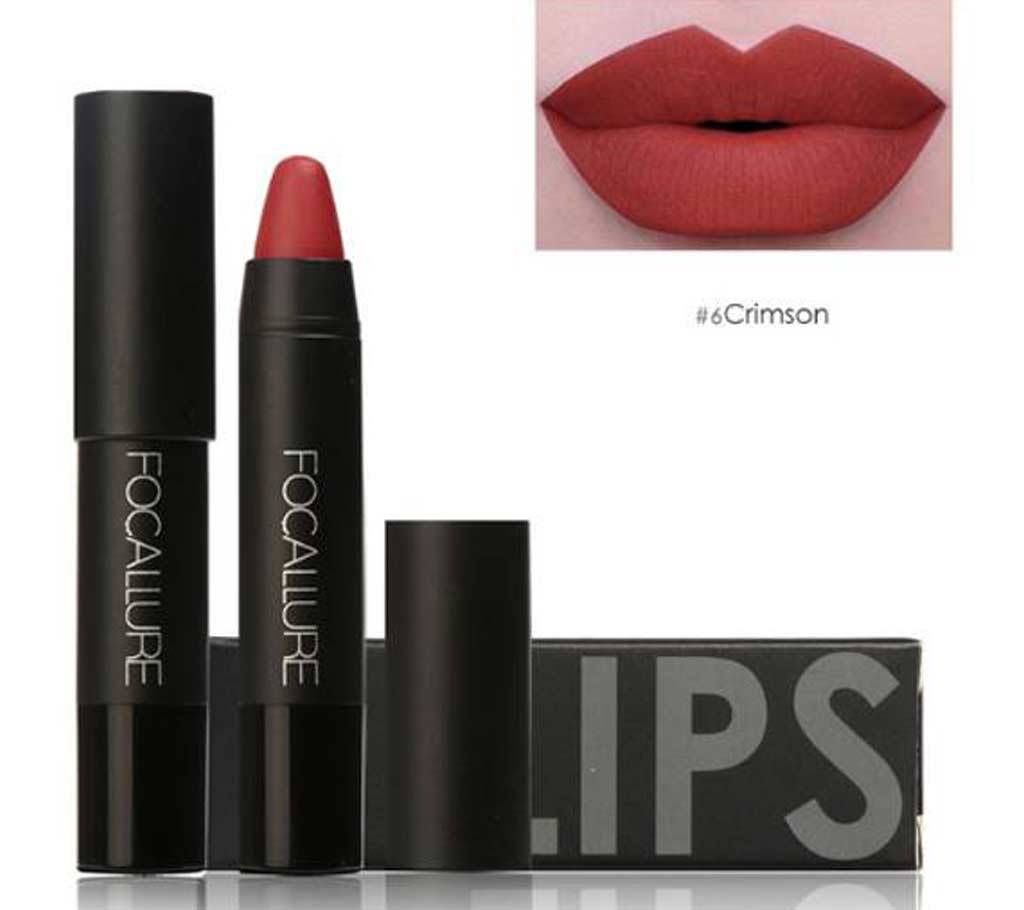 Focullure Matte Lipstick Lip Crayon-Crimson- China original 
