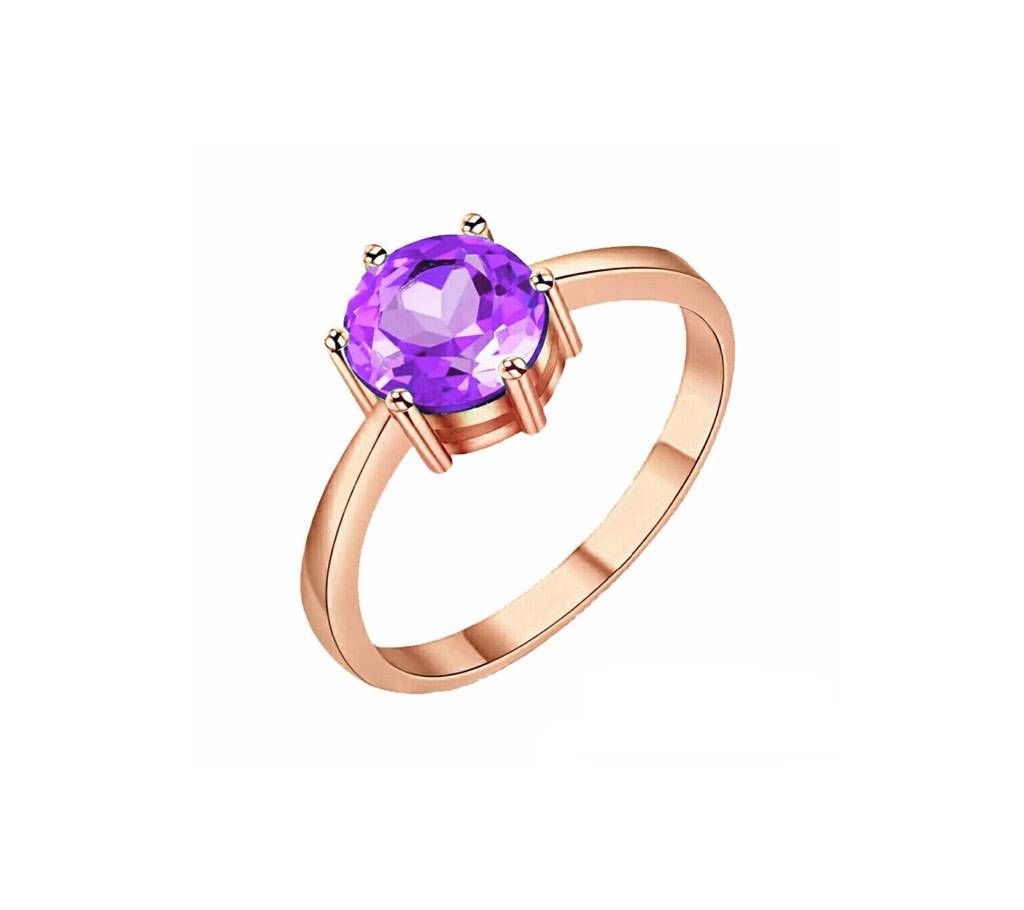 Rose Gold PURPLE Zircon Wedding Ring 
