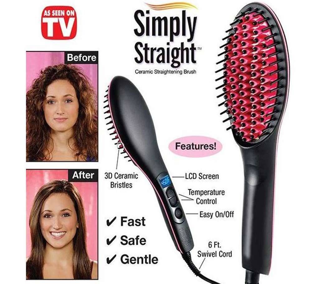 Ceramic Hair Straightener - Black and Red