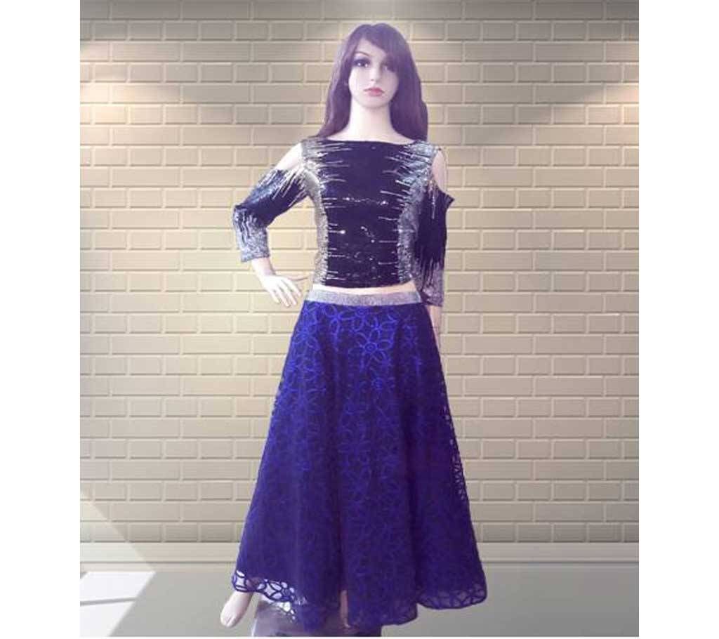 Sequin and Decorative tissue Stitched Gown for Women
