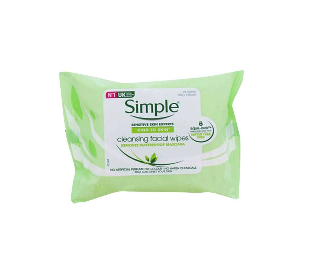 Simple Facial Cleansing Wipes - 25S - UK