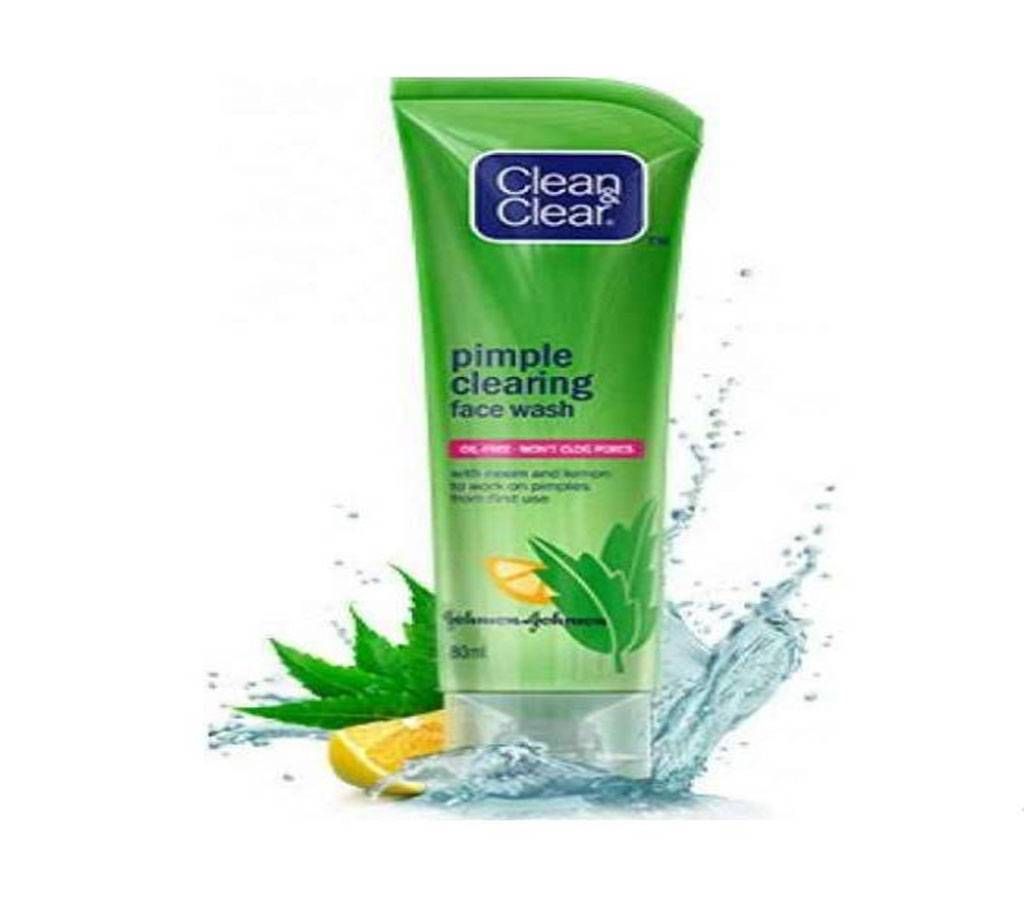 Clean & Clear Pimple Clearing Facial Wash 80 grams - India