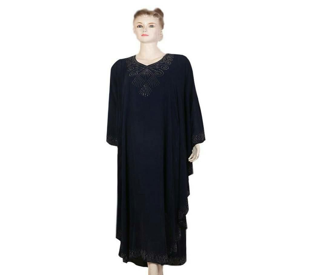ladies Silver Stone Work stylish abaya