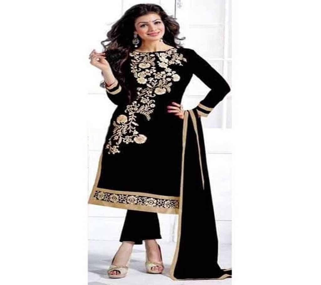 Unstitched block printed Rajdhani voyel cotton Salwar Kameez St block-376