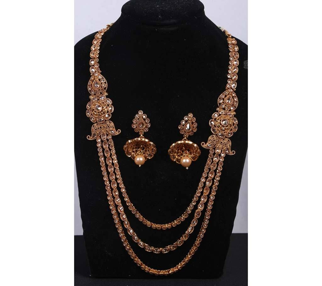 Stone Setting Gold Plated Sitahar Set