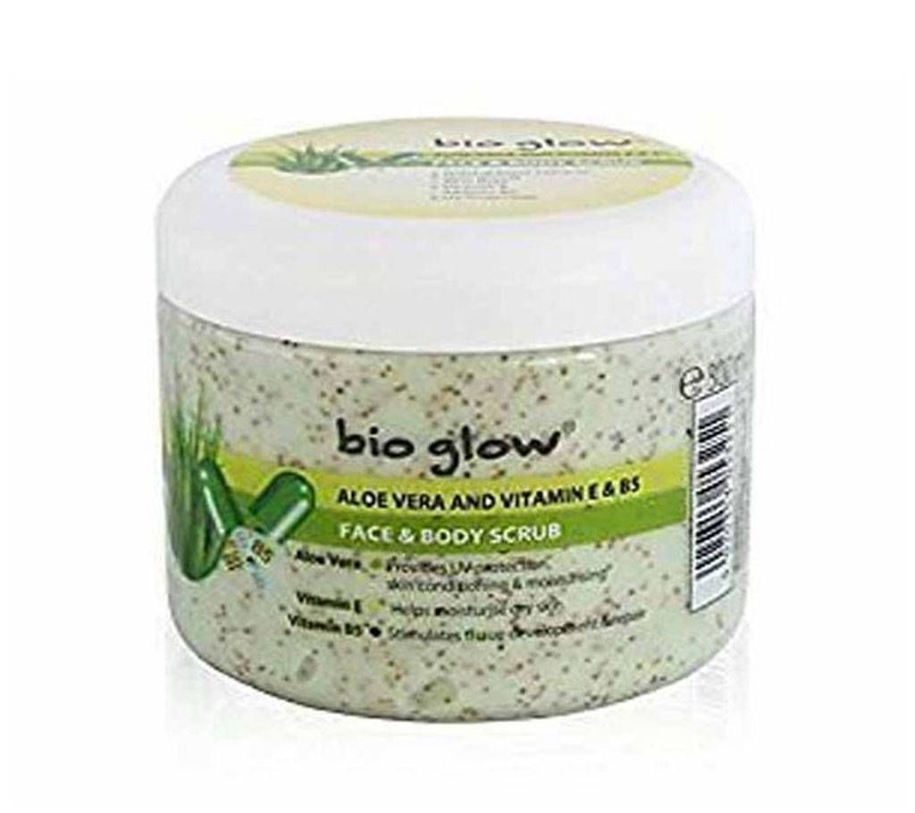 Bio Glow Face Body Scrub Cream Aloe Vera  300ml - UAE