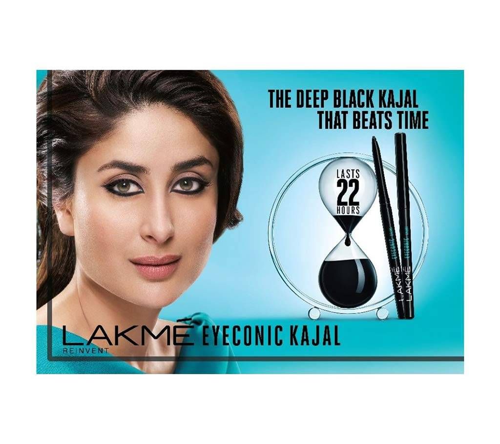 Lakme Eyeconic Kajal Deep Black 0.35g 1Pcs