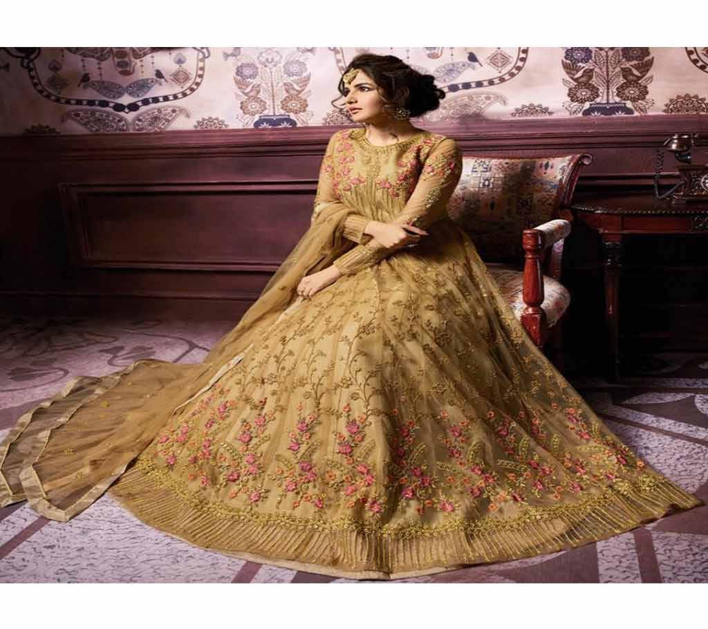 Semi-Stiched Georgette Embroidery Gown