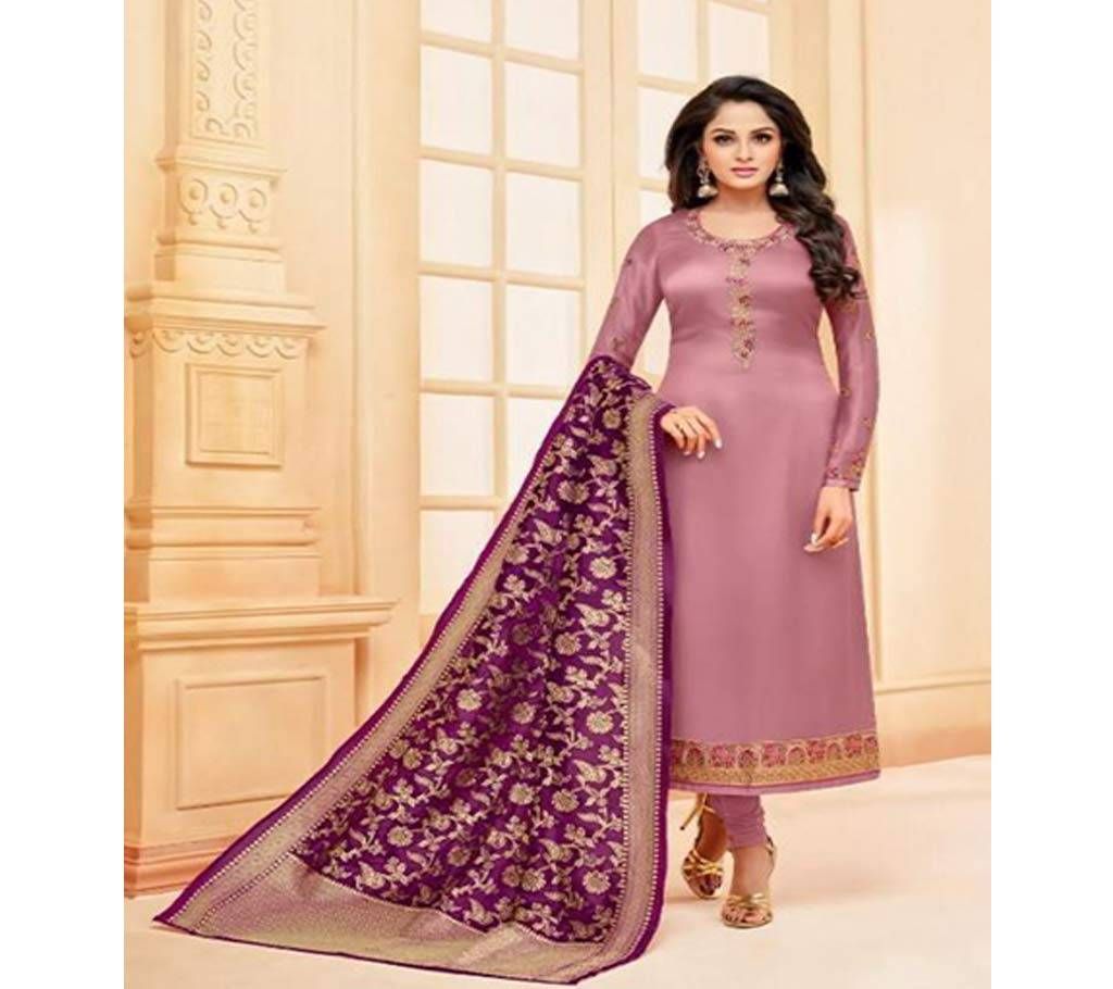 Meera Trendz Zisa Vol 54 Hit List - 10286 - Rose Pink Unstitched Three Piece - Copy(Code-SU789)