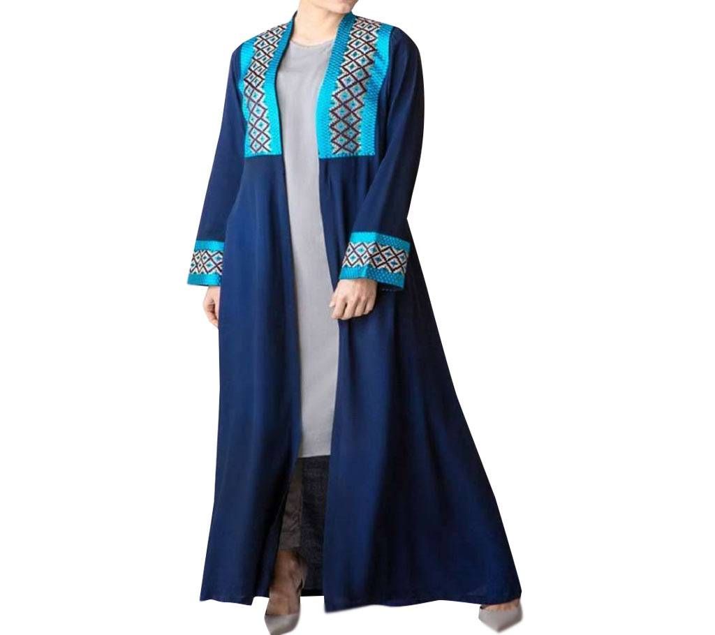 Navy Blue & Ash Georgette Borka For Women