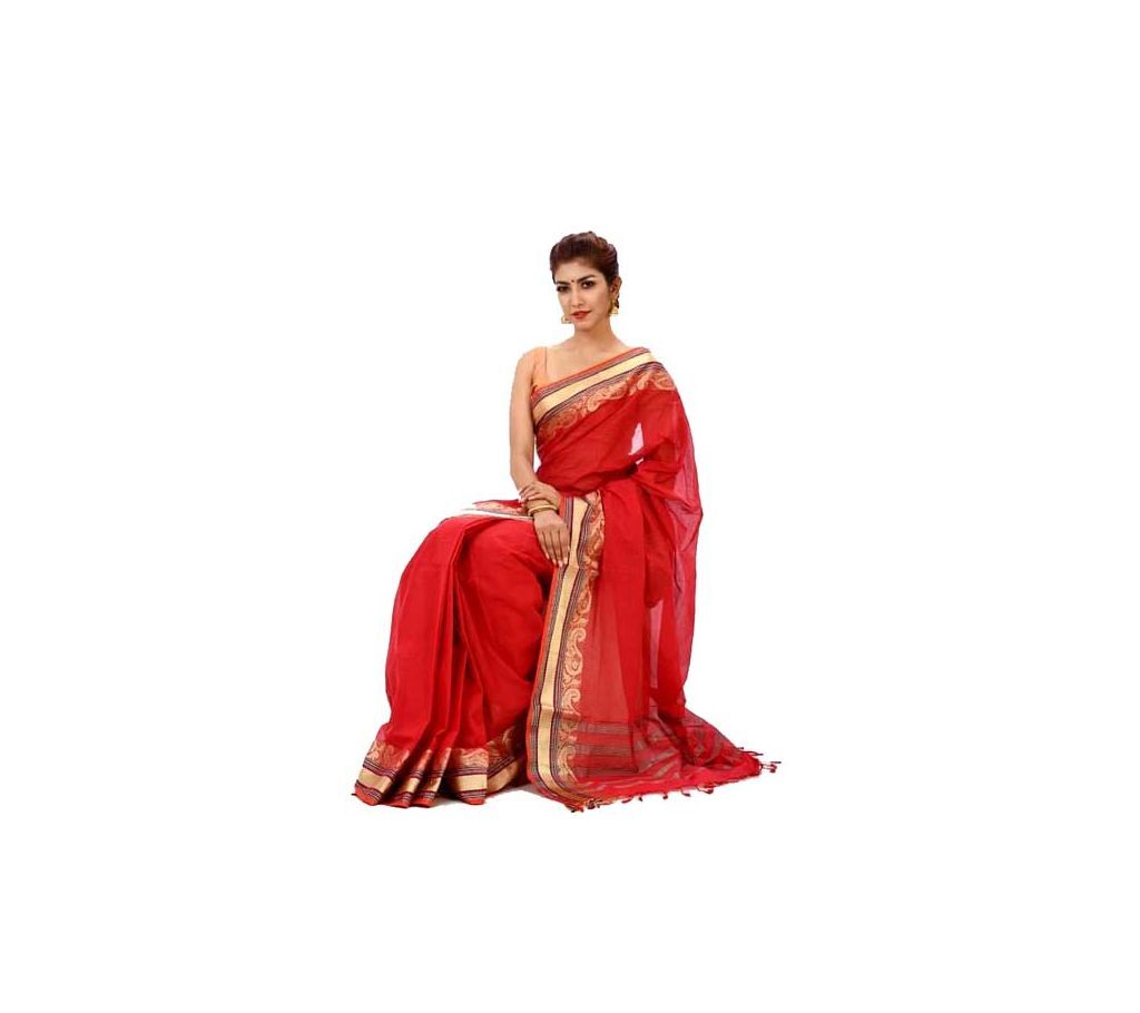 Cotton jodi velvet saree