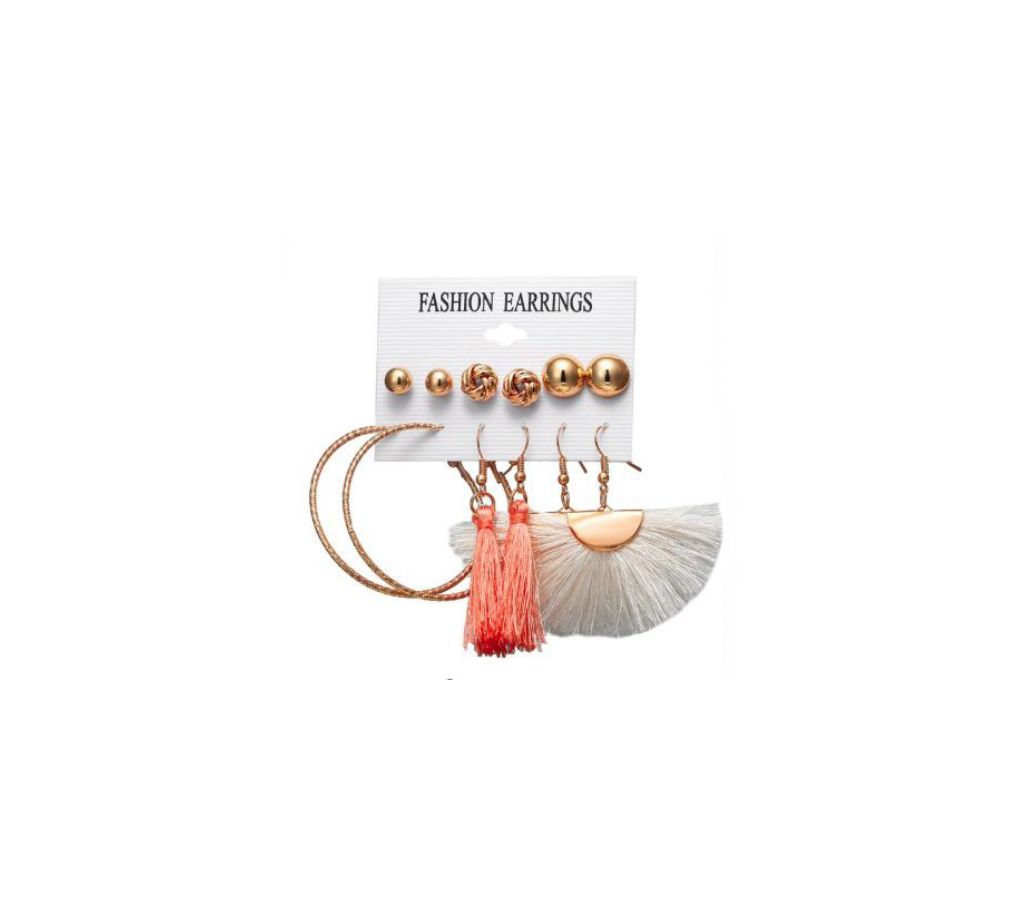 6 Pairs Earring Set For Women