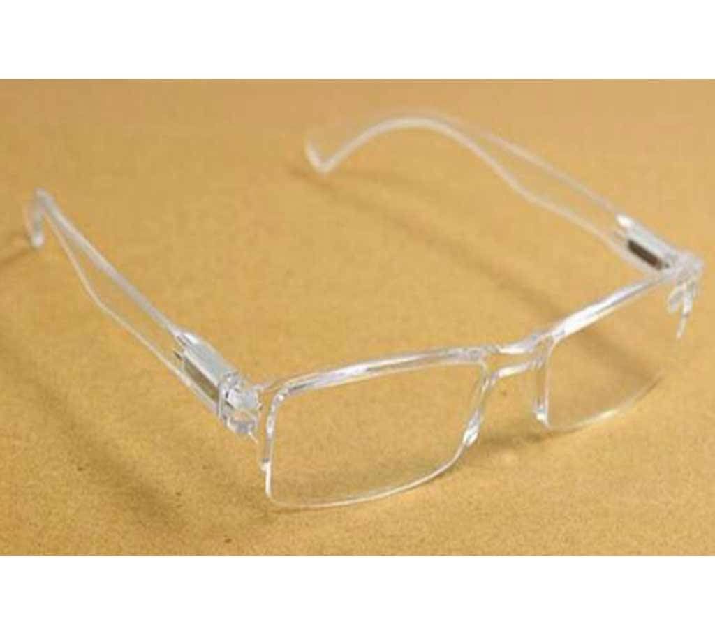 Plastic Rimless Transparent Clear 1+ Power Added Reading Glasses For Women Men