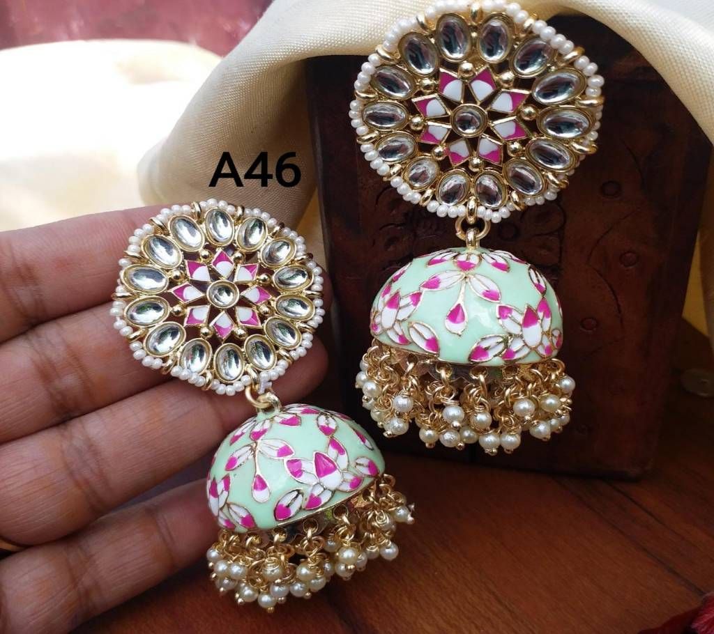 Festive Earrings - Fern Green - A46 - AMI