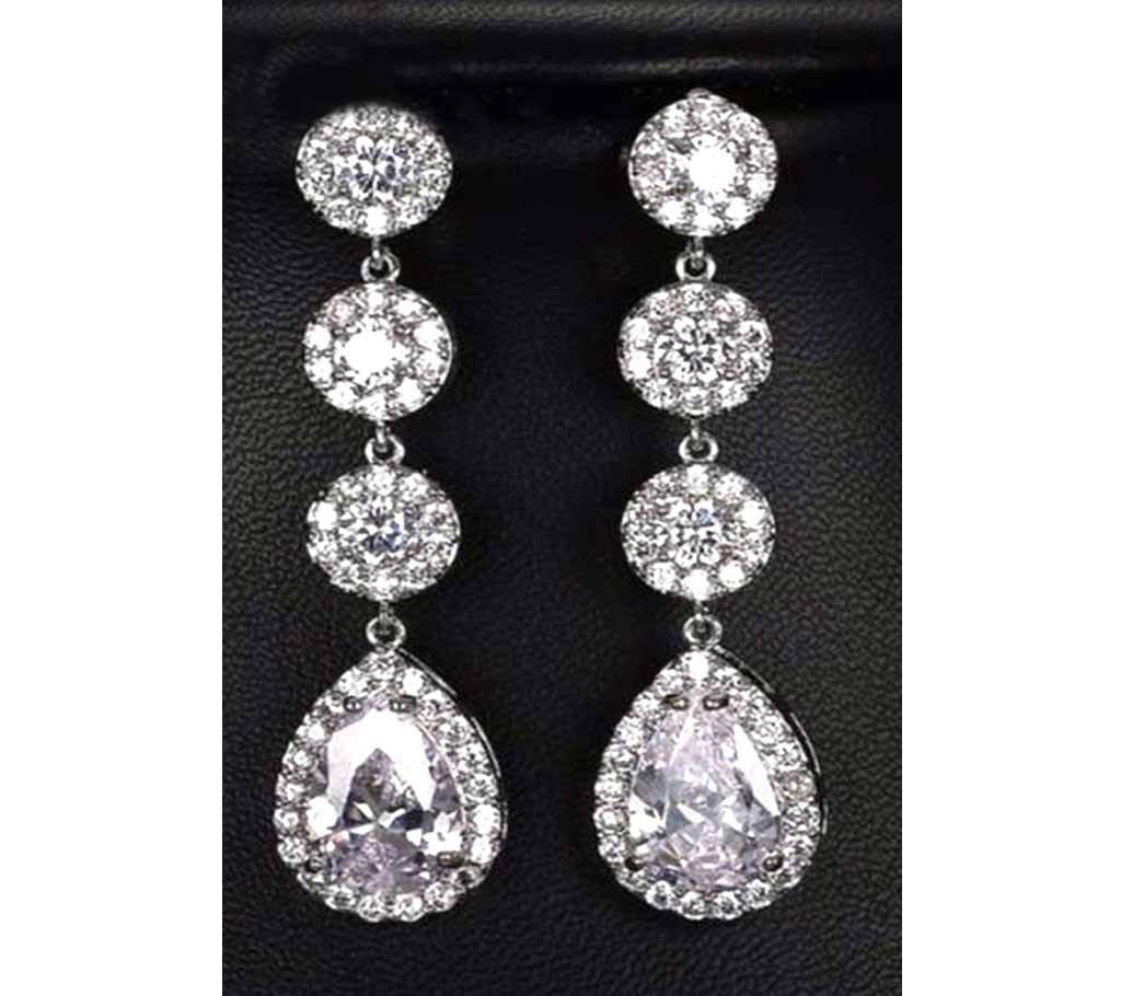 Luxury Water-Drop AAA Cubic Zirconia Long Drop Earrings For Women