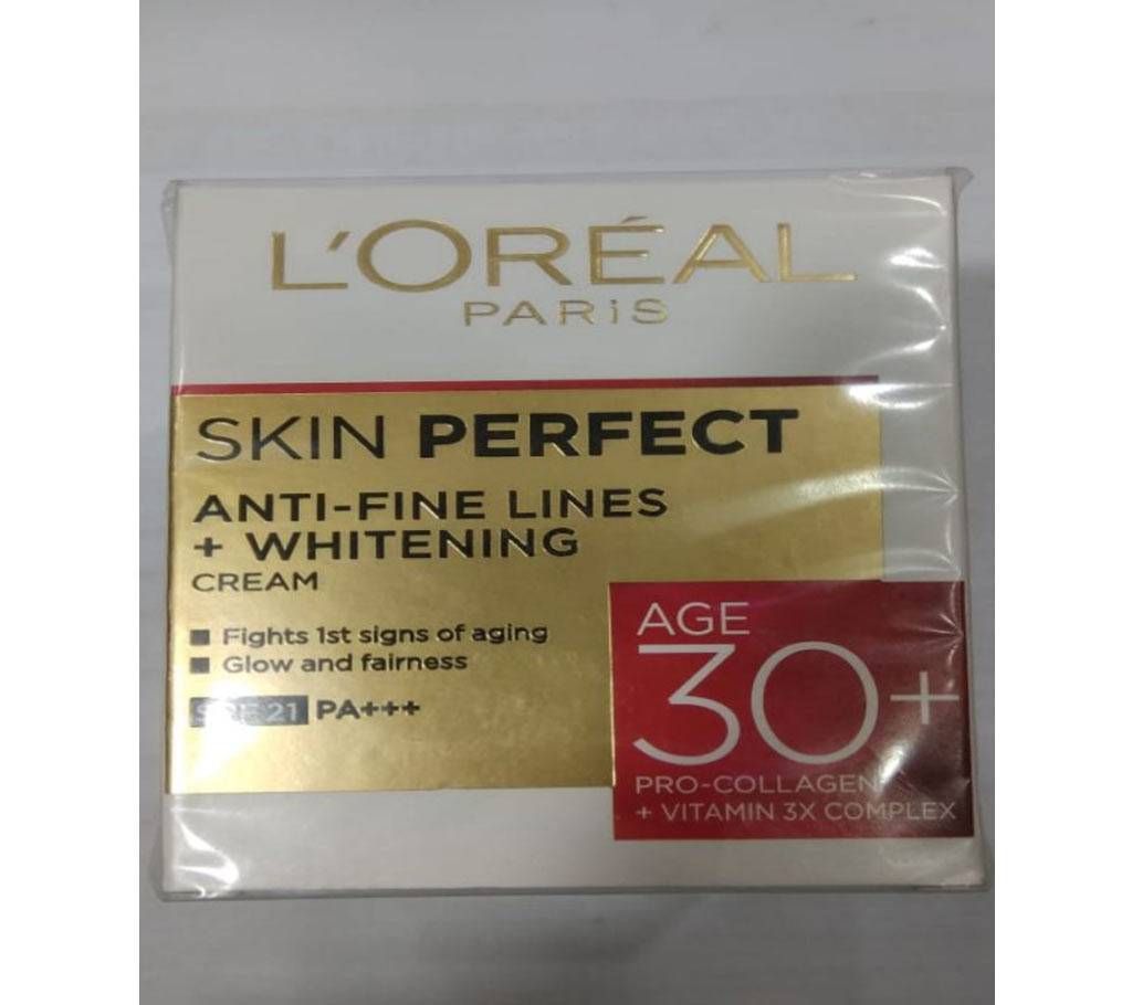 Loreal skin perfect 30+ anti - fine lines whitening cream 50 gm India
