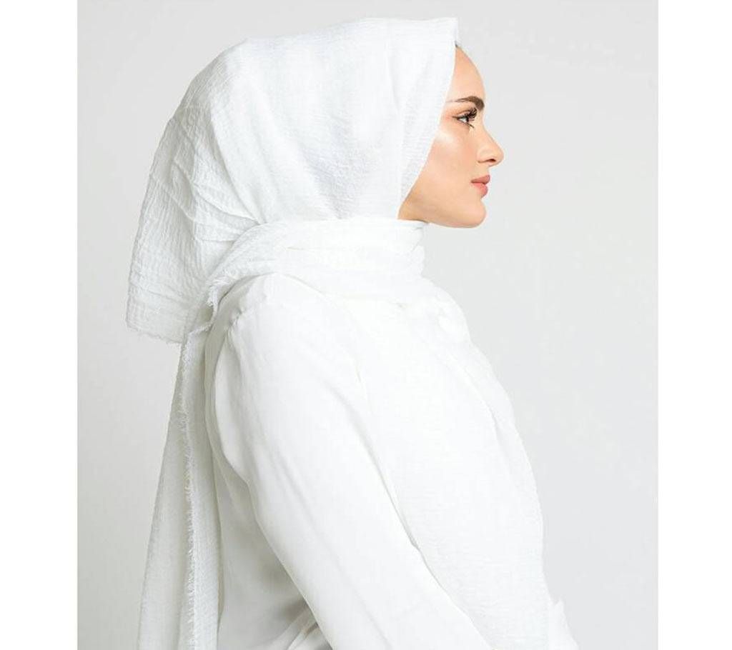 Hand made crinkle cotton hijab for women