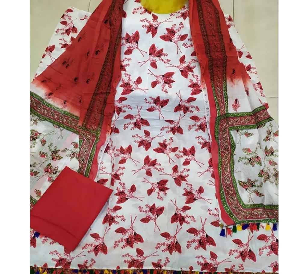 With Skin Print Three Piece