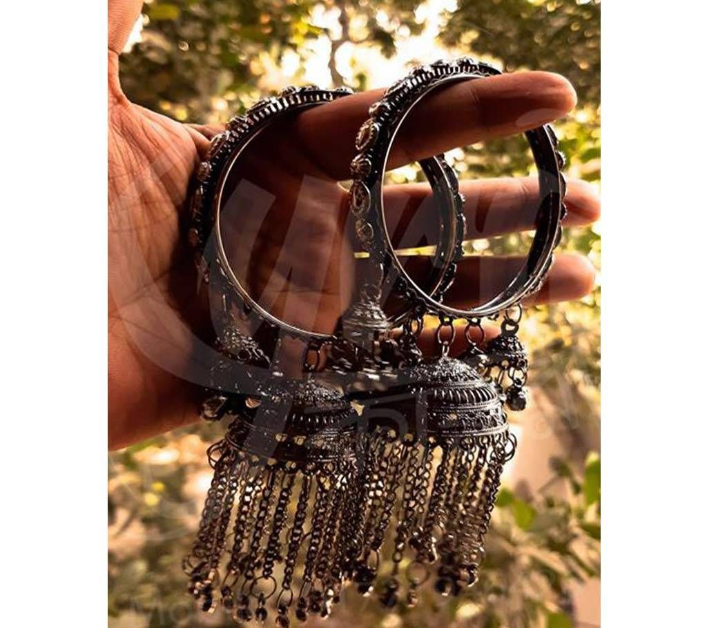 Antique Golden Metal Jhumka Churi
