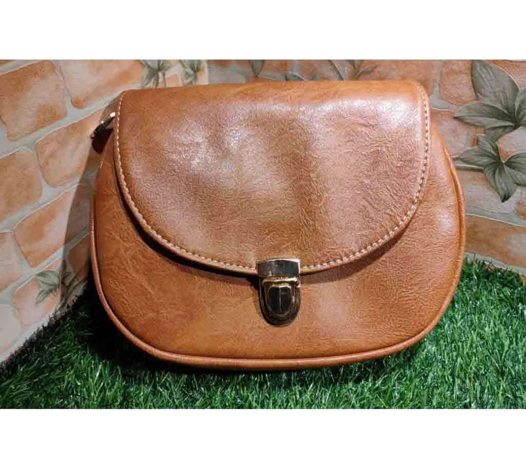 Brown Color Cross body Saddle Bag