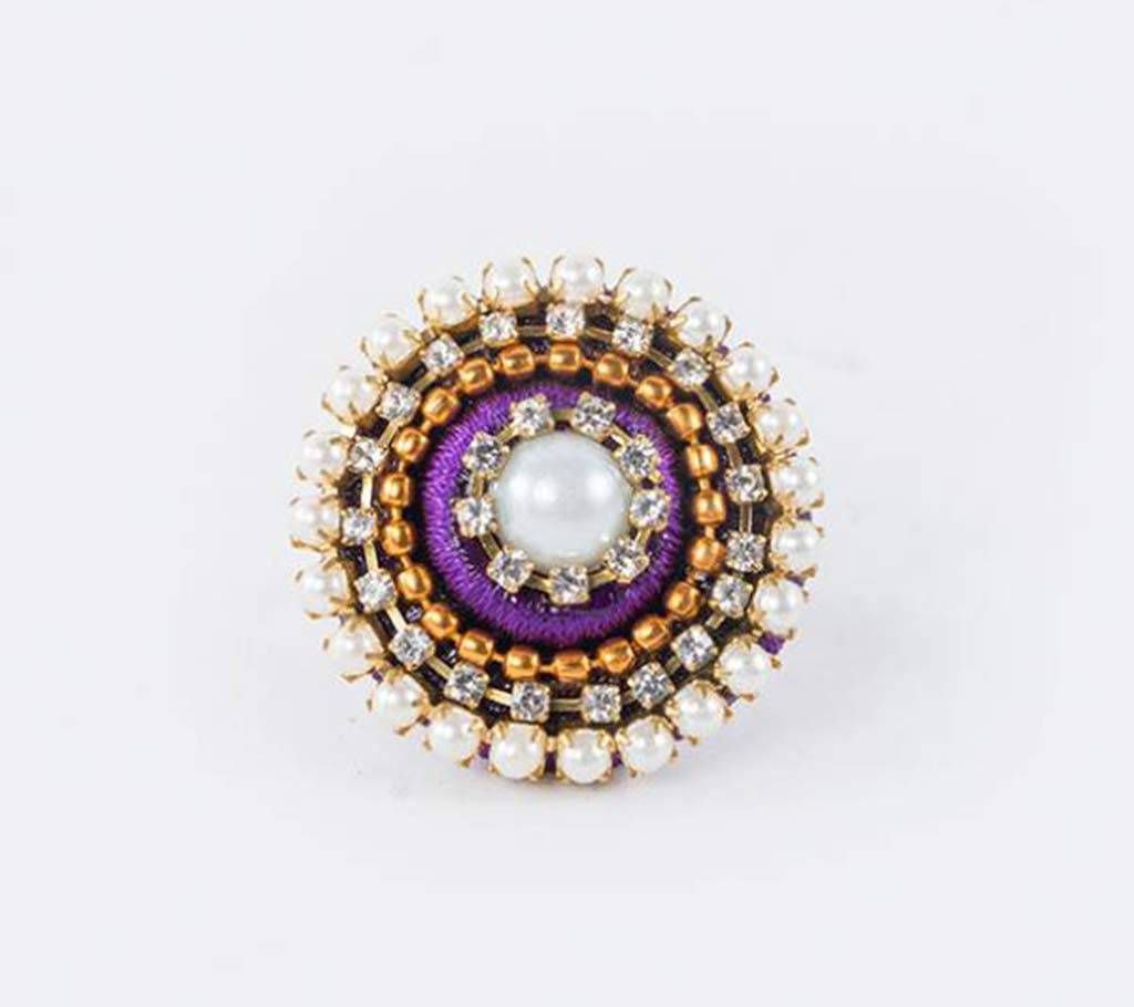 Purple Color Silk Thread Finger Ring