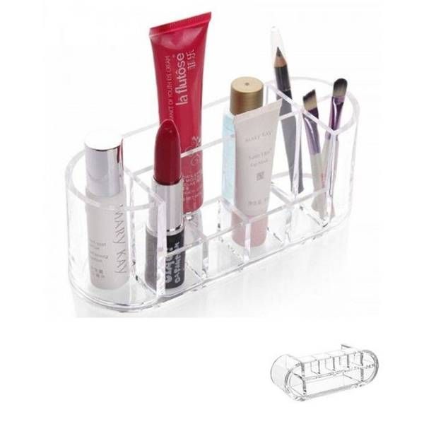 Oval Shape Cosmetics Holder - Acrylic