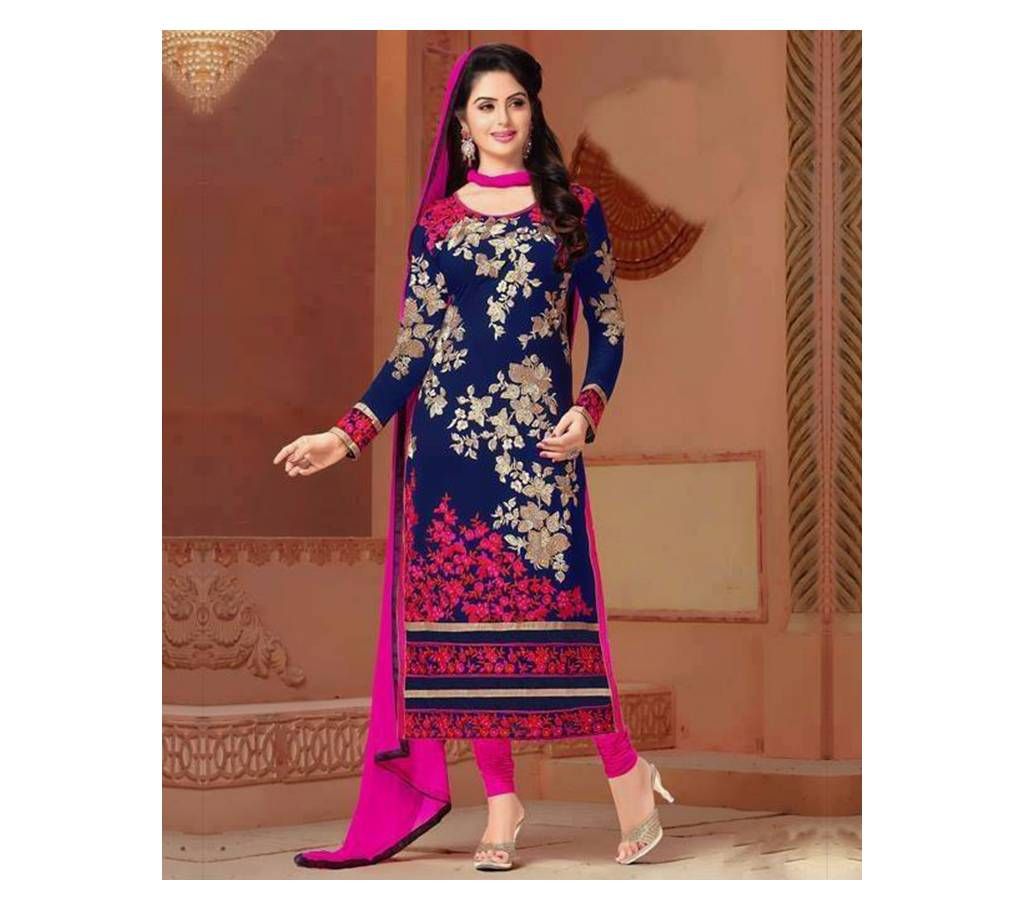 Unstitched Cotton Block Printed replica Salowar Kameez