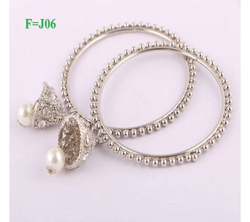 Jhumka -Stone setting gold plated bangles (2 pc) j06