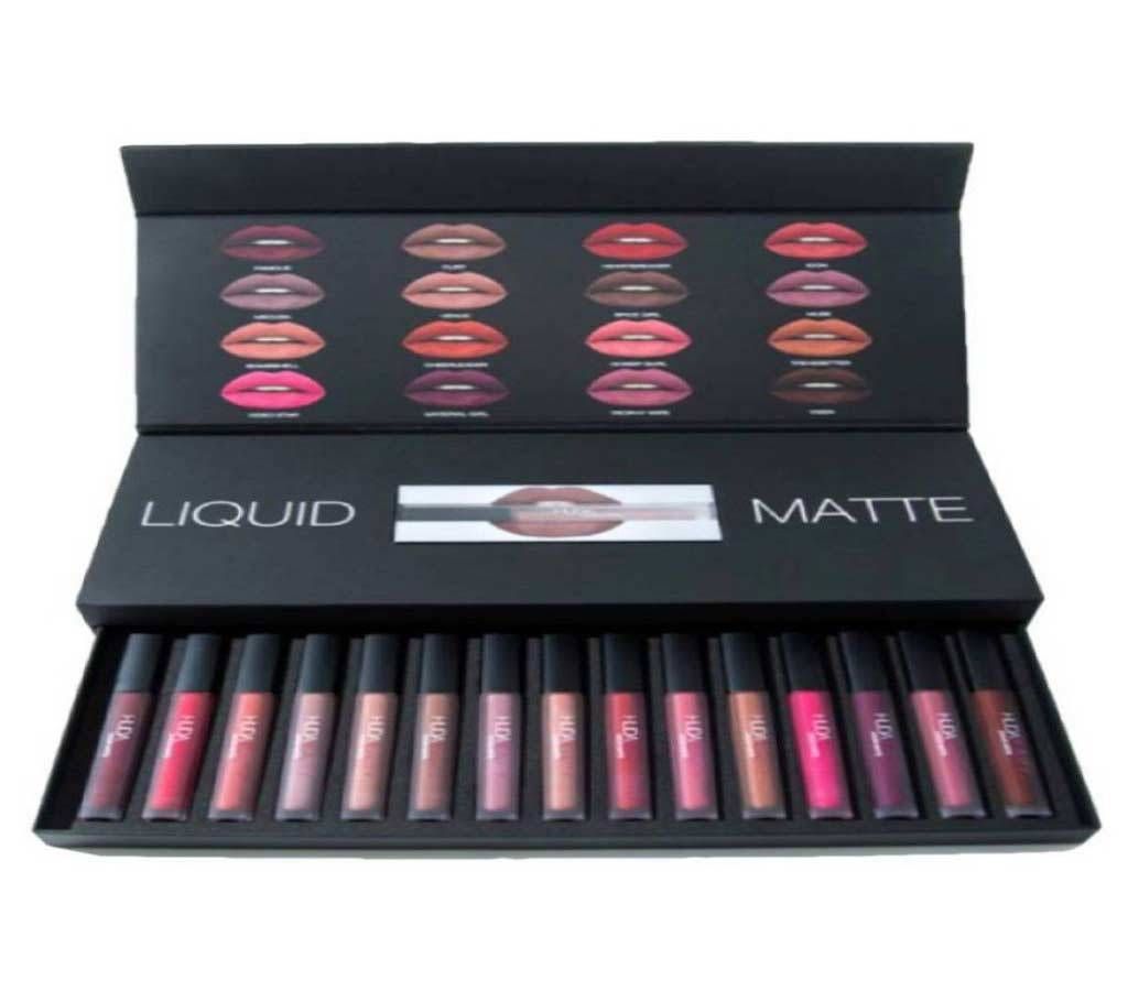 Huda Beauty Liquid Matte Lipstick Set- 16pcs (China)