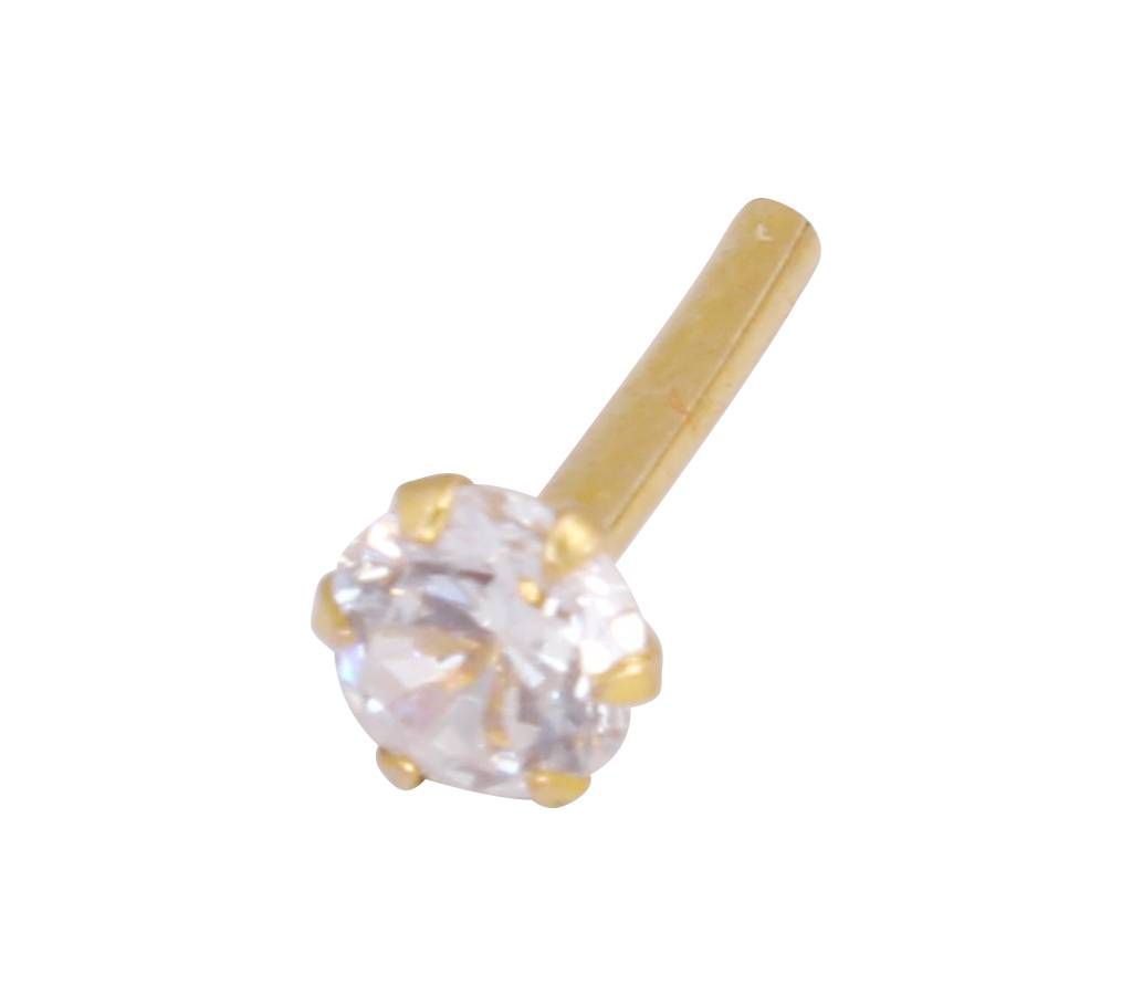 White Stone Gold Nose Pin (21 caret)