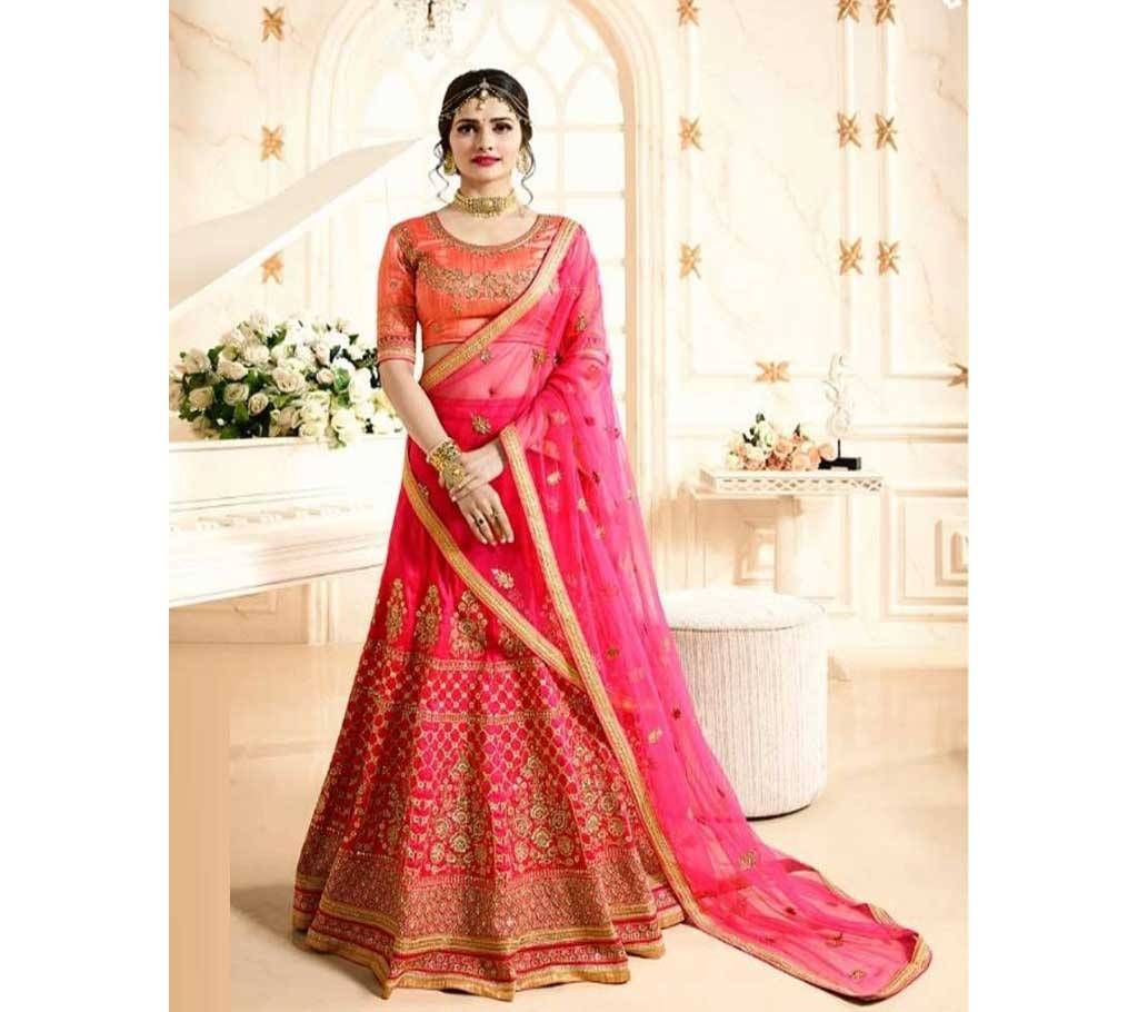 Semi-Stitched Embroidery Cusha Lehenga Copy