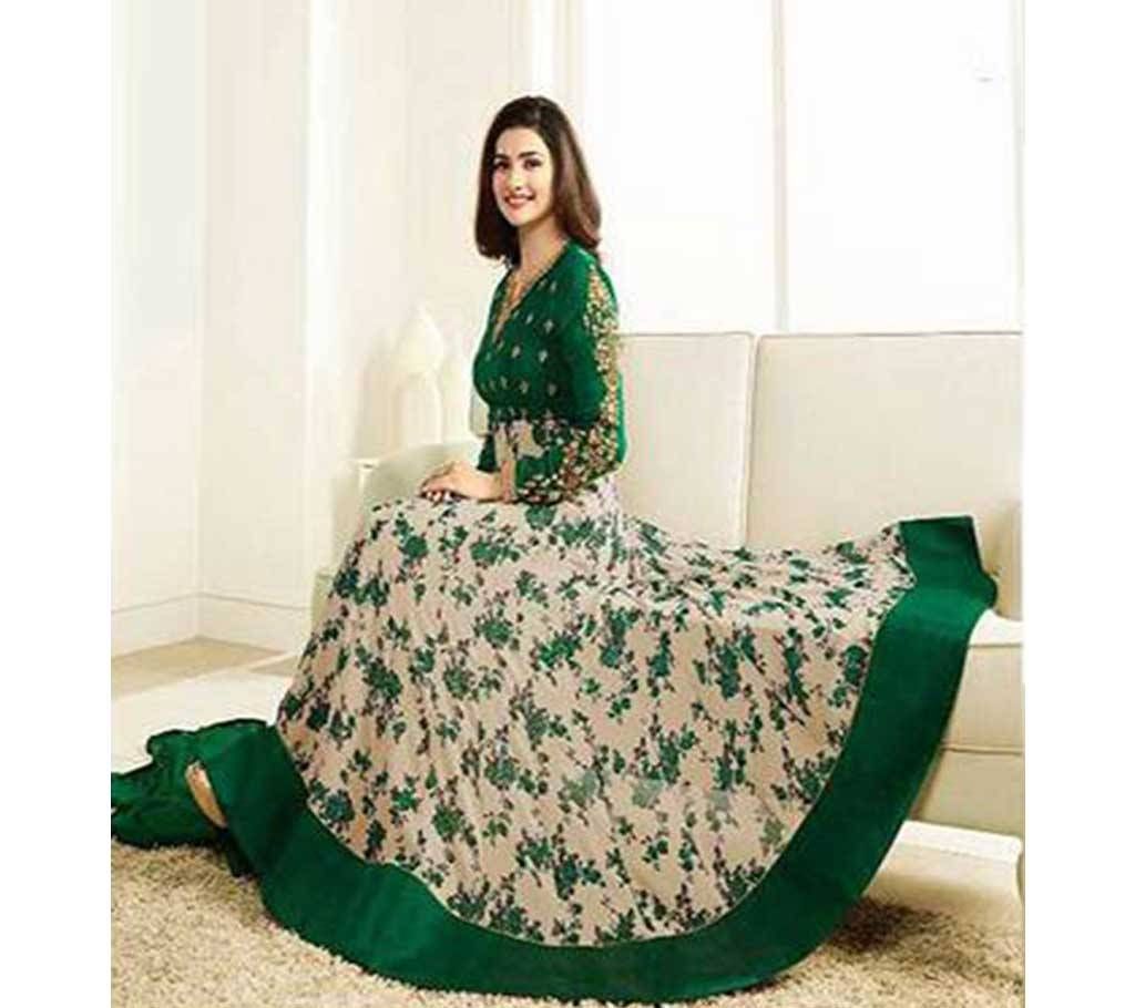 Semi Stitched Gorgeous Embroidery Georgette Anarkoli Dress kpr 5737 Copy