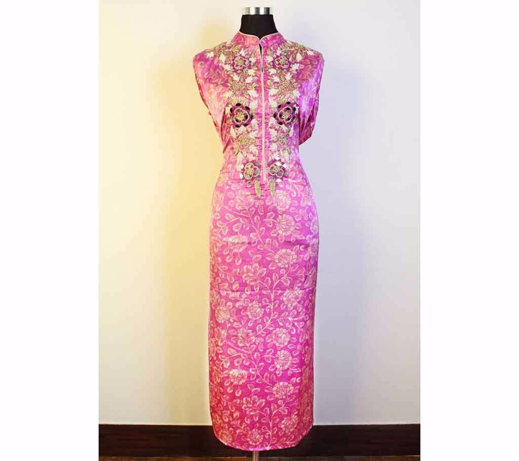 Indian Unstitched Silk Kurti
