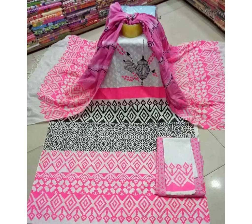 un stitched SCREEN PRINT DRESS