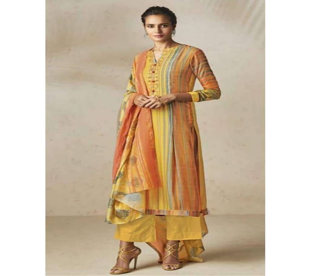Sarg Posheeda -172 Unstitched Silk Suit