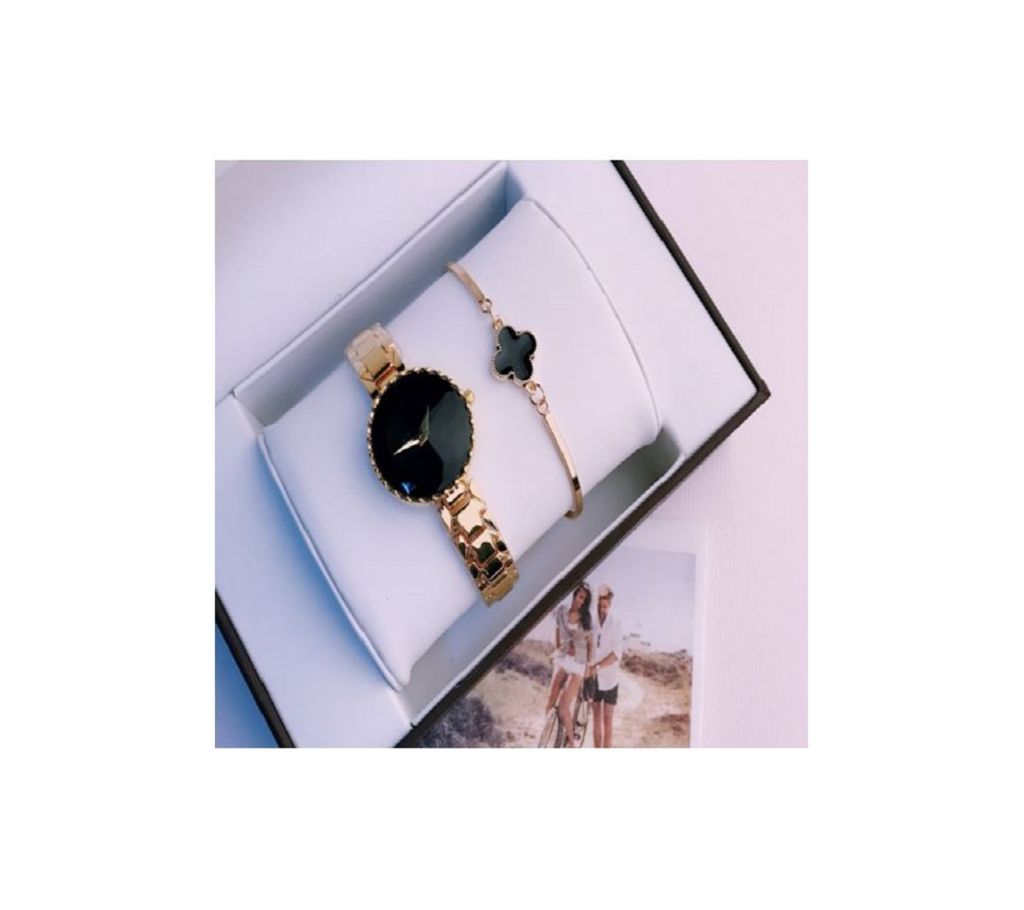 Dior Golden Diamon Cut Watch with Bracelet
