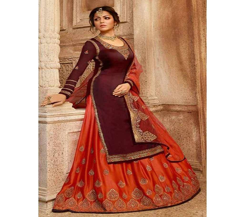Georgette Embroidery Gown Dress