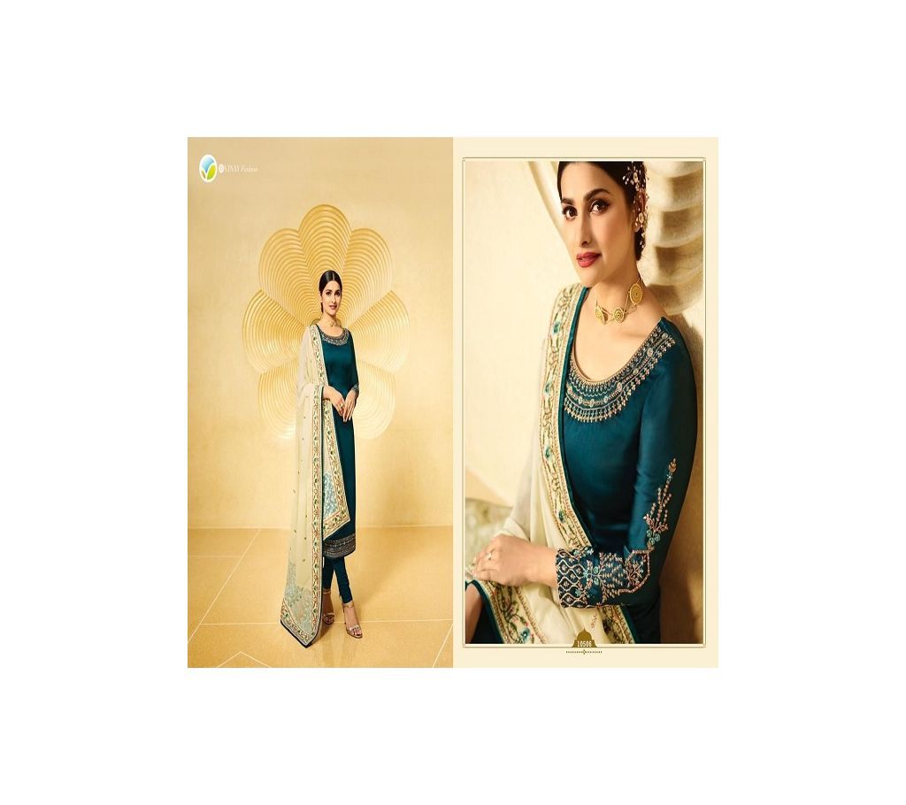 Vinay kaseesh Dua salwar suits  Forest Green with Cream Orna