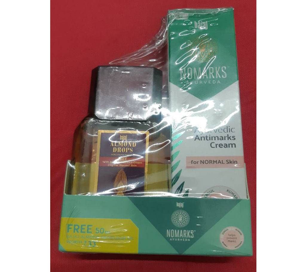 New bajaj Antimarks ayurvedic cream free bajaj almond oil 25g (India).