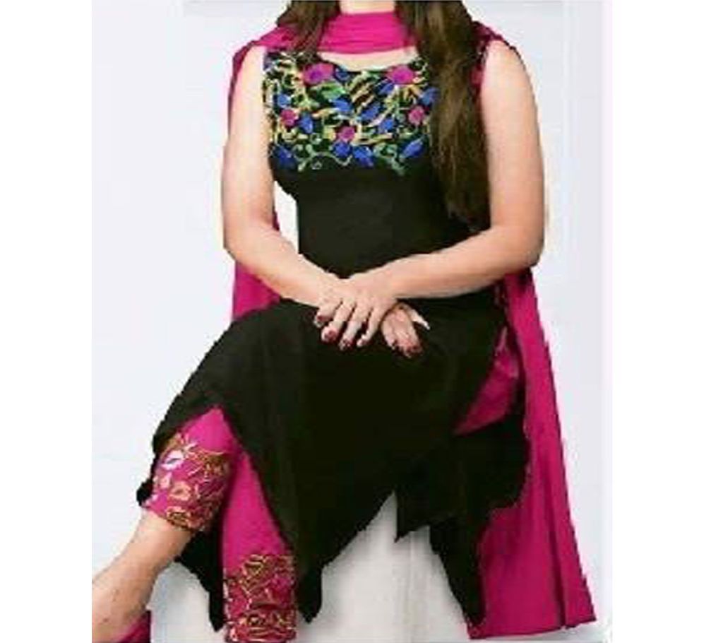 Unstitched Indian Weightless Goergette Salwar Kamiz Three Piece