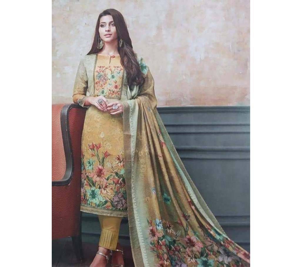 BELA FASHION MARIGOLD PAKISTANI SALWAR KAMEEZ DRESS (Unstitched)