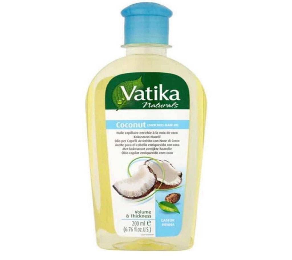 Vatika Naturals Coconut Enriched Hair Oil Volume and Thickness 200 ml