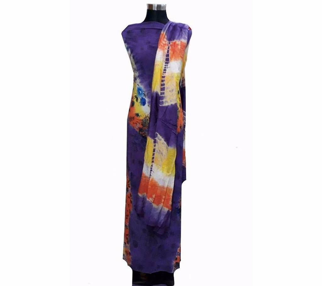 Unstitched Batik Printed Silk 2 Piece
