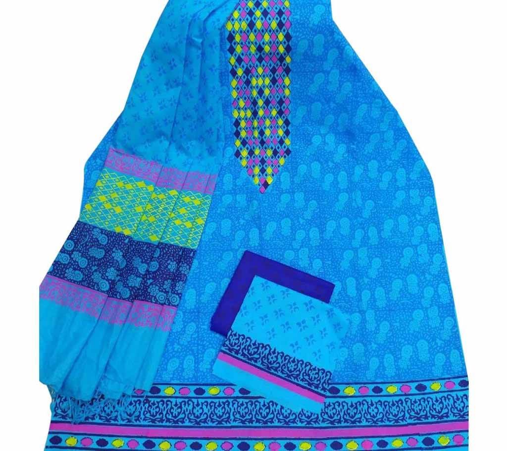 Unstitched Block Printed Cotton Salwar kameez st-8