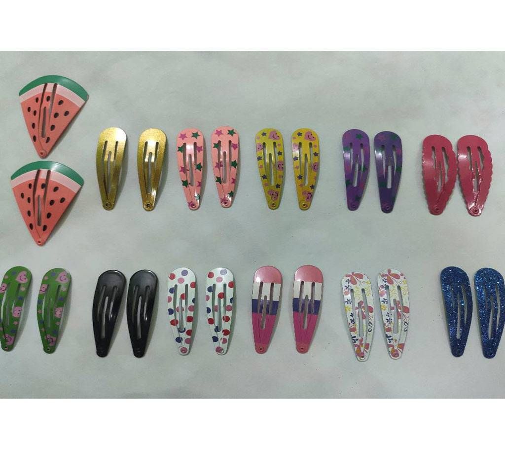 24Pcs Cute Metal Barrettes Hairpins For Women