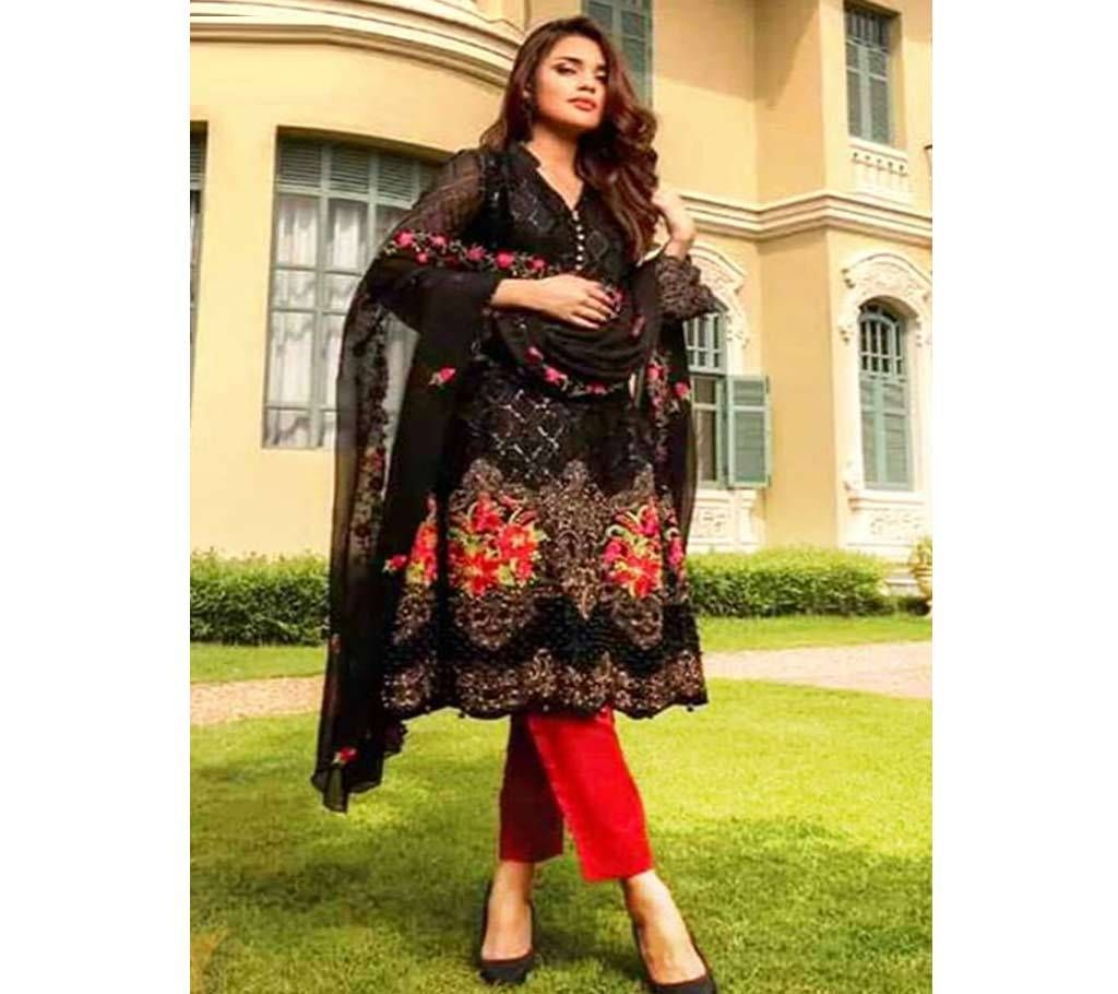 Beautiful Pakistani catalogue Unstitched 4-piece party wear suits for women