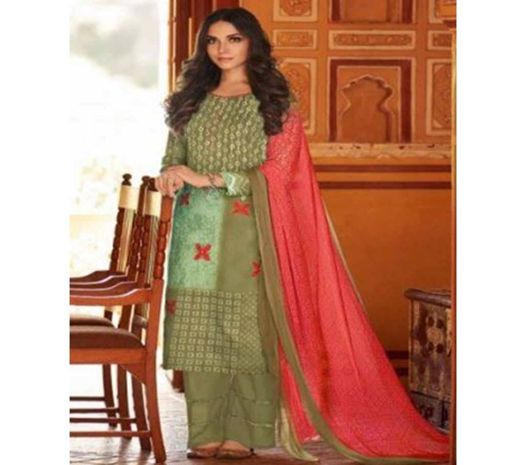 unstitched Pasmina print salwar kameez for women 