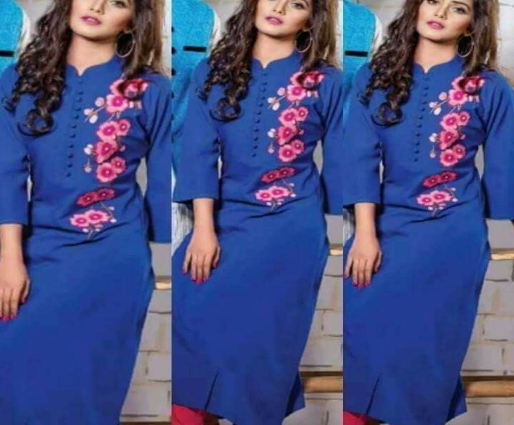 Unstitched Georgette embroidery kameez- single piece 