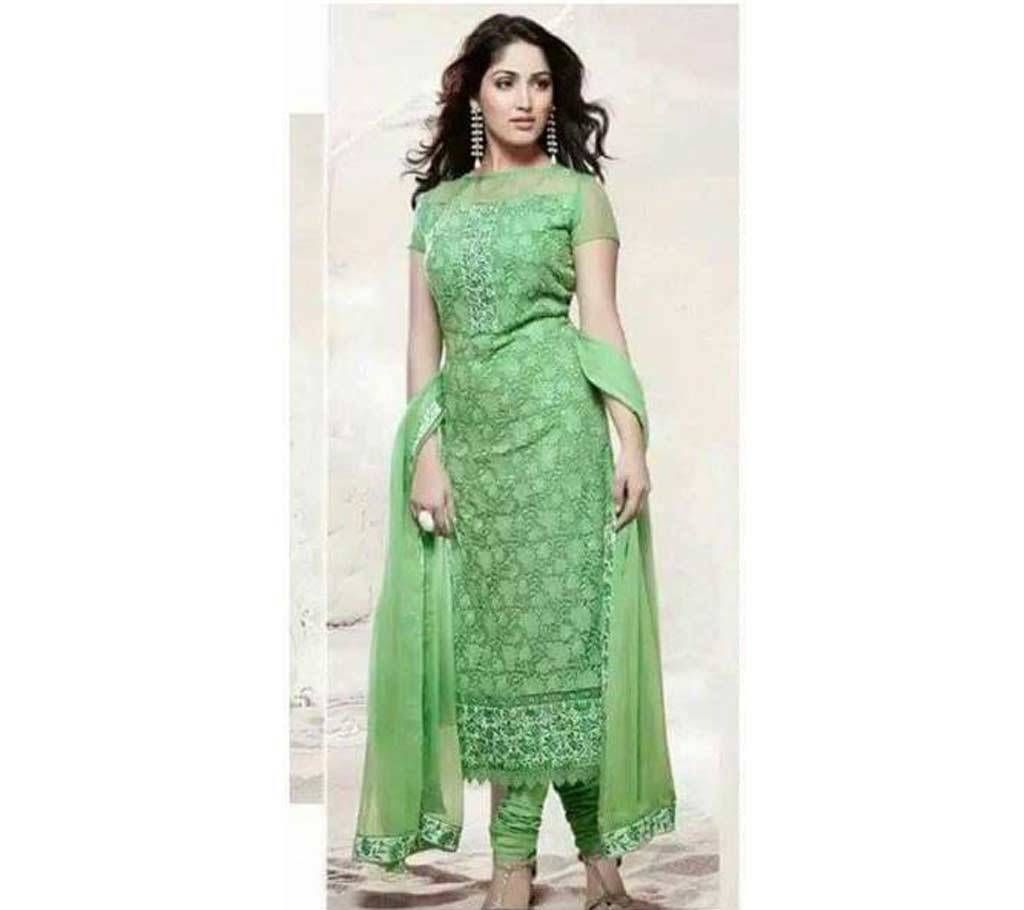 Unstitched Embroidery Mixed Cotton three-pcs